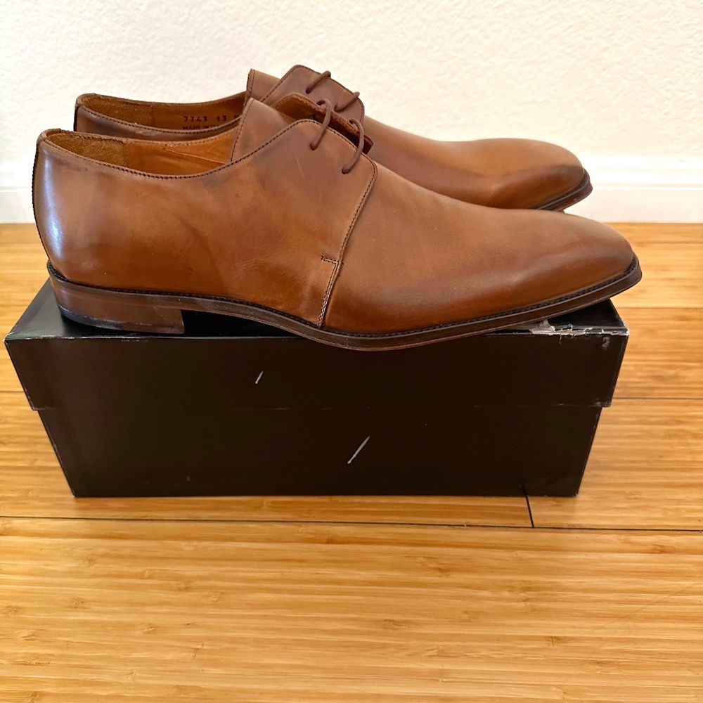 Men's Mercanti Fiorentini Tan Oxford Lace-up